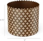 Durable Panettone Paper Mold Large - 20 oz Disposable Panettone Pan for Cake and Bread - 5 in Panettone Molds for Baking 550 g - Easter Bread Paper Mold Paska 6 pack