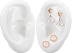 UKCOCO Silicone fake Ear, Model Soft Earmold Ear Displays Earphone Earrings Jewelry Show Props for Displays Practice Teaching Tool 1 Pair-