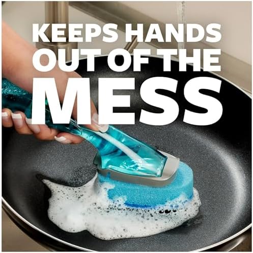 Scotch-Brite Non-Scratch Dishwand, Scrubber for Cleaning Kitchen, Bathroom, and Household, Non-Scratch Dish Scrubber Safe for Non-Stick Cookware, 1 Dishwand