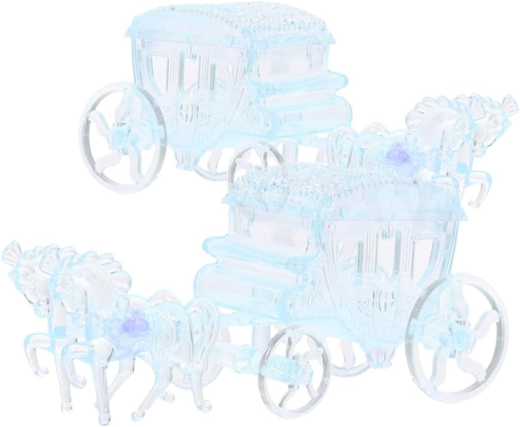 2Pcs Carriage Candy Boxes for Wedding Party Favors Packaging Container for Candy Storage Elegant Treat Holder for Celebrations Decorative Candy Packing Box