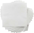 JAM PAPER Medium Lunch Napkins - 6 1/2 x 6 1/2 - White - 50/Pack