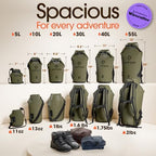 Earth Pak Waterproof Dry Bag - Roll Top Waterproof Backpack Sack Keeps Gear Dry for Kayak with Waterproof Phone Case