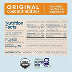 Coconut Secret Organic Liquid Coconut Aminos - Low Sodium Soy Sauce Alternative for Cooking, Dipping, and Marinating - Perfect for Vegan, Keto, and Paleo Diet - 8Oz, 2 Pack