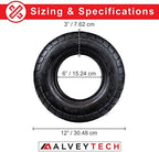 AlveyTech 4.10/3.50-6 (300/70-6 Alternative) Tire and Inner Tube Set - Replacement Fits the ActiveCare Medical Prowler 3310, 3410, Afikim Afiscooter C3 and S4 Mobility Scooter/Go-Kart and Hand Truck