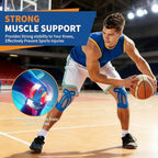 20 PCS Waterproof Kinesiology Tape for Shoulders/Knees,Precut Strips for Knee Pain Relief & Stability Support, Latex-Free Hypoallergenic Sports Athletic Tape (Blue and Pink)
