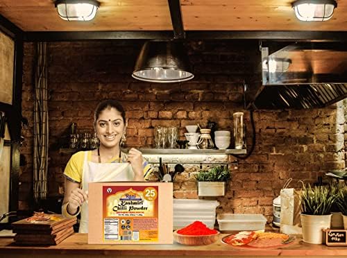 Rani Kashmiri Chilli Powder (Deggi Mirch, Low Heat) Ground Indian Spice 400oz (25lbs) 11.36kg Bulk Box ~ All Natural | Salt-Free | Vegan | No Colors | Gluten Friendly | NON-GMO | Kosher | Indian Origin