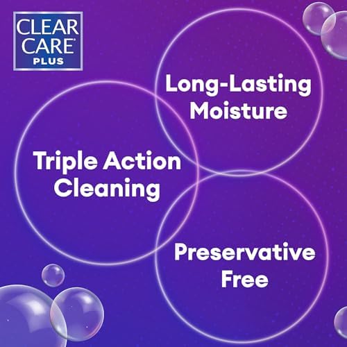 Clear Care Plus Cleaning & Disinfecting Contact Lens Solution with Lens Case, Clear, 12 Fl Oz