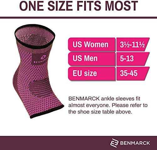 Benmarck Achilles Tendon Support Brace, Plantar Fasciitis Sock, Ankle Compression Sleeve For Running, Tendonitis and Flat Feet Relief