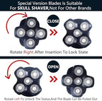 Brand 5 Blades Shaver Replacement Head Compatible with Skull Shaver, Magnetic Version Head Shaver Replacement Heads Compatible with Skull Shaver