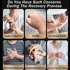 Rehabilitation Robot Gloves for Stroke Hemiplegia, Finger Straightening Brace Guard Protector for Patients with Hand Dysfunction, Smart Splint Auxiliary Gloves(Size:Right-XL)