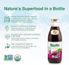 Biotta Organic Beet Juice - 100% Natural Beetroot Superfood - Helps Support Blood Pressure, Brain, Stamina & Energy - Natural Nitric Oxide & Potassium Booster - Gluten Free (32 Fl Oz, Pk of 4)