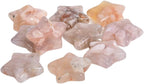 JIC Gem 1.2" Natural Sakura Flower Agate Star Shaped Cherry Blossom Agate Crystal Stones Bulk Star Gemstone Set of 10 Wholesale