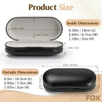 2 in 1 Contact Lens and Glasses Case Double Sided Portable Eyeglasses Case with Built-in Mirror Tweezer Remover and Contact Lens Solution Bottle Storage Kit for Travel Outdoors Daily Use