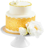 Premade Cake Lace - GOLD - Ready to Use Edible Cake Lace Decoration - Sugar Decorations for Cakes - Edible Ribbon - Incl.3 pieces