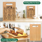 50th Birthday Gifts for Women Men, 1976 Cutting Board Decorations Birthday Gifts for Her Him, 50 Year Old Birthday Gift for Women Men, Unique Back in 1976 Cutting Board Turning 50