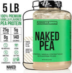 Naked Pea - Vanilla Pea Protein Isolate from North American Farms - 5lb Bulk, NSF Certified, Plant Based, Vegetarian & Vegan Protein Power, Easy to Digest, Non-GMO, Gluten Free, Lactose Free, Soy Free