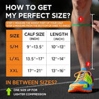 NEWZILL Compression Calf Sleeves (20-30mmHg) for Men & Women Perfect Option to Compression Socks for Running Travel Nursing