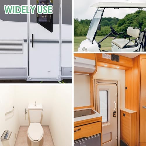 RV Grab Handle Entry Doors Assist Bar Trailer Comfortable Grips Camper Trucks Grab Door Handle Grab Bars for Motor Home, Golf Cart, Wall, Black 28.5cm
