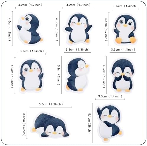 40 Pcs Edible penguin Cupcake Toppers Happy Christmas Holiday Theme Festival Baby Shower Birthday Party Cake Decoration