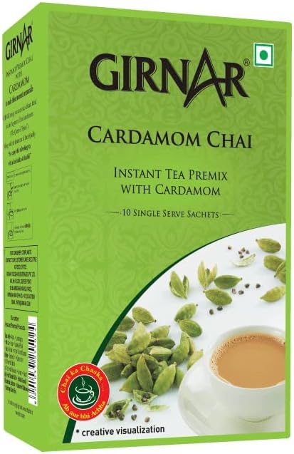 Girnar Instant Chai/Tea Premix With Cardamom, 10 Sachet Pack