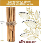 Slofoodgroup Ceylon Cinnamon Sticks - Pure Ceylon Cinnamon Quills 5 Inch Cut Cinnamon Spice from Sri Lanka, True Cinnamon - Cinnamomum Verum, 1 OZ.