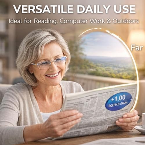 Auto Focus Glasses Self Adjusting For Men & Women, Adjustable Intelligent Dual Focus Glasses Far And Near