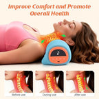 Neck Massager with Heat, 2026 Upgraded 3 in 1 Portable Massager Stretcher, Vibration, Ergonomic Neck Pain Relief Device- Adjustable Cervical Traction for Home & Office, Lightweight Neck Massager Gifts