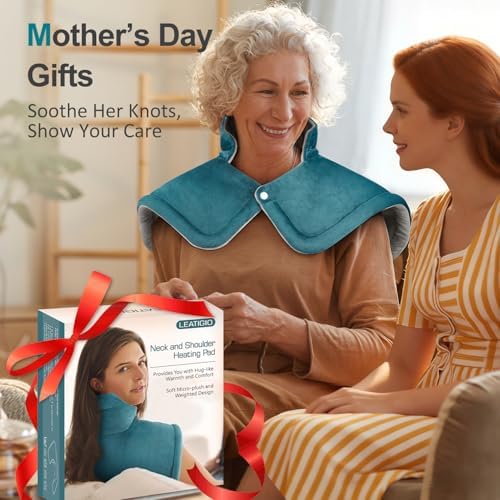 Neck Heating Pad, Upgraded PTC+NTC Even Heating, Heat Pad for Neck Shoulders Back, Versatile Electric Heated Neck Wrap for Full-Body Relax, Birthday Gifts for Women Men, Mothers Day Gifts for Mom Wife