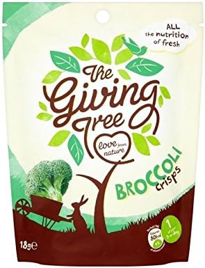 Giving Tree Vacuum Fried Broccoli Crisps 18g - Pack of 2