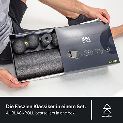 Blackroll Foam Roller BlackBox Set, Massage Balls for Shoulders, Trigger Point, Muscle Knots, Myofascial Release Muscle Strengthening & Recovery Kit, Muscle Recovery Fitness, Pressure and Pain Relief…