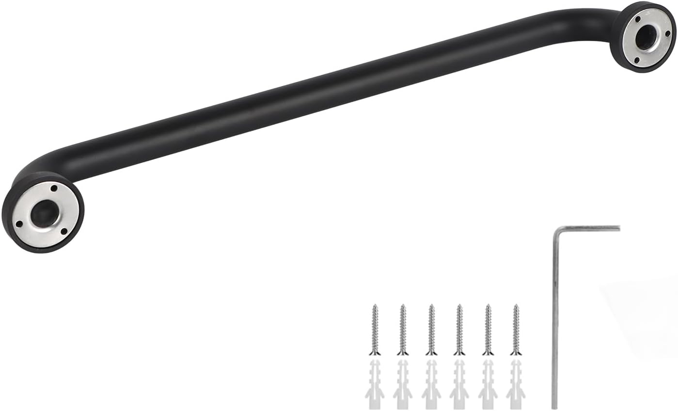 Black Space Aluminum Anti Skid Bathtub Handle Handrail Safety Grab Bar Bathroom Supply 50cm