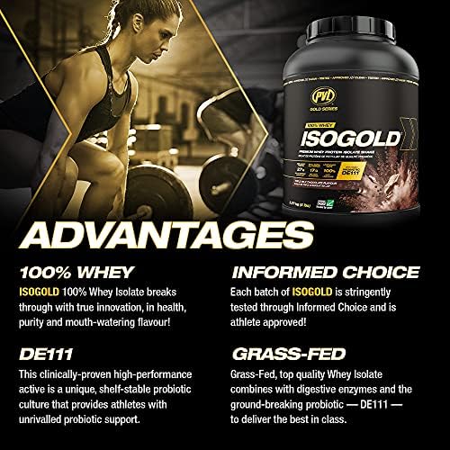 PVL ISO GOLD – Grass Fed - Premium Isolate 100% Whey Protein Powder 5 Lbs