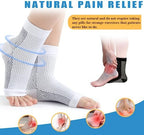 Neuropathy Socks for Women, 6Pairs Soothe Compression Socks for Neuropathy Pain, Ankle Brace Plantar Fasciitis Swelling Relief