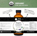 Organic Lavender Extract for Baking, Ice Cream, Drinks, and Candy - 2 oz - By Harvest Moon Delights - Food Grade - Lavender Flavoring for Drinks