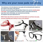 60 Pairs Soft Foam Nose Pads, Self Adhesive Nose Pads Anti-Slip Nosepads for Eyeglasses Sunglasses Reading Glasses, Comfortable and Protect The Makeup
