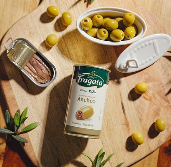 Fragata Green Olives Stuffed with Anchovy, 350g
