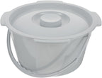FRCOLOR Portable Toilet for Elderly with Handle and Lid 12.2 Inch Splash-Proof Chamber Pot Bedside Urinal Commode Chair for Bathroom Safety and Daily Living Assistance