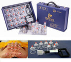 Hansol Cupping Therapy Equipment Set with Pumping Handle 17 Cups (Made in Korea)