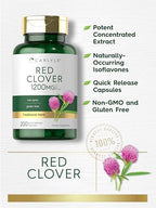 Carlyle Red Clover Capsules | 200 Count | Trifolium Pratense | Non-GMO, Gluten Free | Red Clover Blossom Extract Supplement