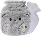 Rubber Hot Water Bottles Pain Relief with Cute Faux Fur Cover Women Kids Child Game
