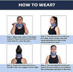 Wonder Care Neck Brace for Sleeping Cervical Collar Adjustable Neck Support Brace Relief Cervical Spine Pressure Ideal for Travel, Office Workers & Neck Injury Recovery, Medium