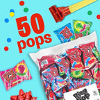 Ring Pop Lollipops - Bulk Candy Individually Wrapped Suckers Variety Party Pack- 50 Count w/Assorted Flavors - Hard Candy for Party Favors, Kids & Goodie Bags