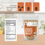 Jiva Organics Kodo Millet 2 LB Bag | Whole Grain, Gluten-Free & Organic | High Fiber, Protein-Rich Superfood for Healthy Indian Cooking
