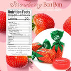 SweetGourmet Arcor Strawberry Bon Bons Buds Filled Hard Candy | 2 Pounds