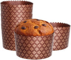Paska Mold Kulich Large Panettone Paper Baking Molds (12 Pack 15oz) Easter Bread Paper Mold - Easter Bread Forms Panettone Pan Panetone Moulds 5.1x3.35-in