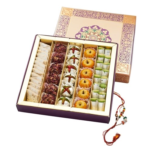 Ghasitaram's Assorted Fresh Dryfruit Mithai Gift Box (400gms) for Rakhi Sweets Gift Box