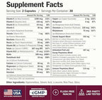 Multivitamin for Women with Methylated Vitamins and Chelated Minerals for Energy, Focus and Immune Health – Premium Daily Womens Multivitamins & Multiminerals – 60 Capsules