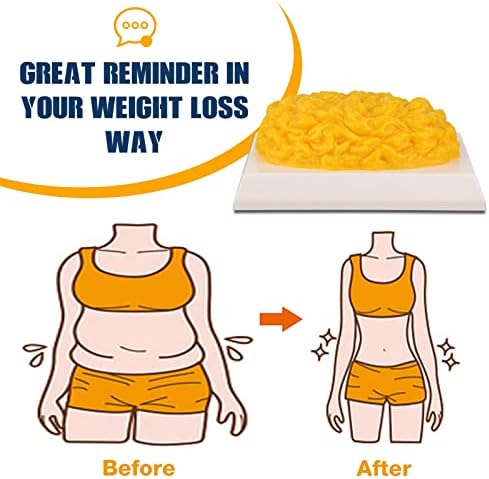 SimCoach Human Body Fat Replica 1 lb with Display Base, Keep Fit & Weight Loss Motivation & Reminder, Human Fatty Tissue Demonstration Model for Nutritionist