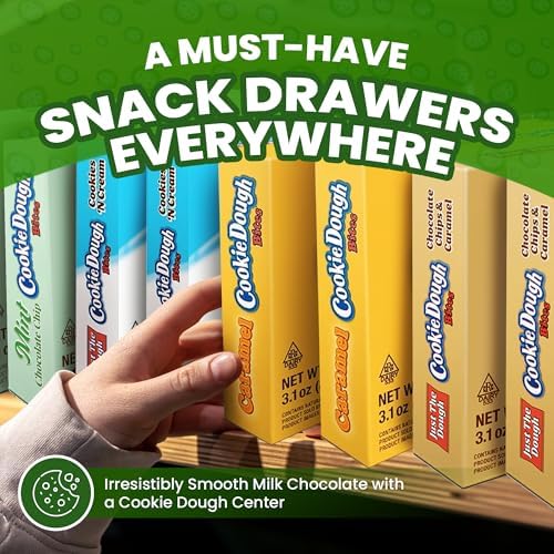 Cookie Dough Bites Just The Dough Cookies N Cream Flavored Candy | 3.1 oz (Pack of 3) | The Original Edible Cookie Dough | Movie Theater Candy