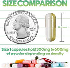XPRS Nutra Size 1 Empty Capsules - 500 Count Empty Gelatin Capsules - Pills DIY Capsule Filling - Pure Bovine Pill Gel Caps for Do-It-Yourself Supplements (Clear)